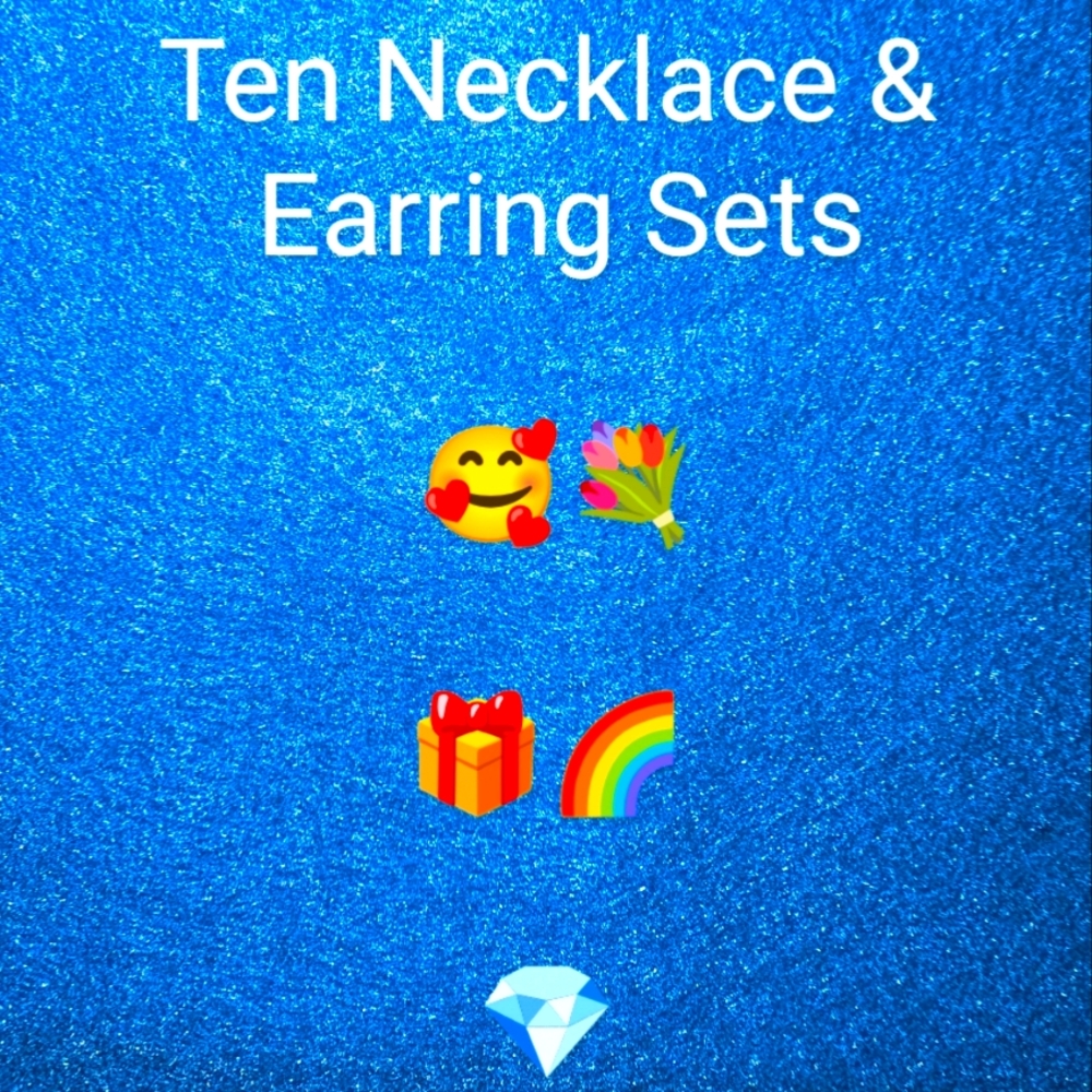 A519    Ten Necklace & Pierced Earring Sets